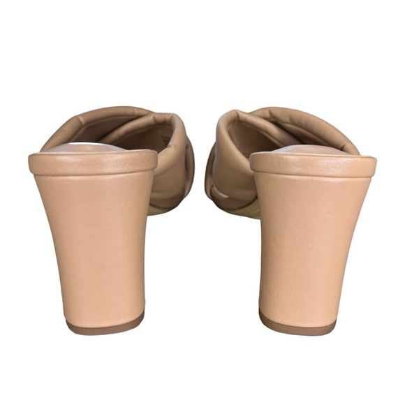 A New Day Casual Crisscross Leather Square Toe Sandal Heel Nude/Tan, Women’s 8 - Picture 3 of 9